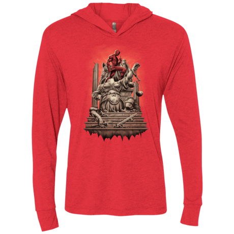 T-Shirts Vintage Red / X-Small Fiat Justitia Ruat Caelum Triblend Long Sleeve Hoodie Tee