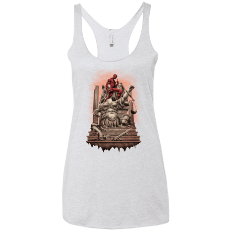 T-Shirts Heather White / X-Small Fiat Justitia Ruat Caelum Women's Triblend Racerback Tank