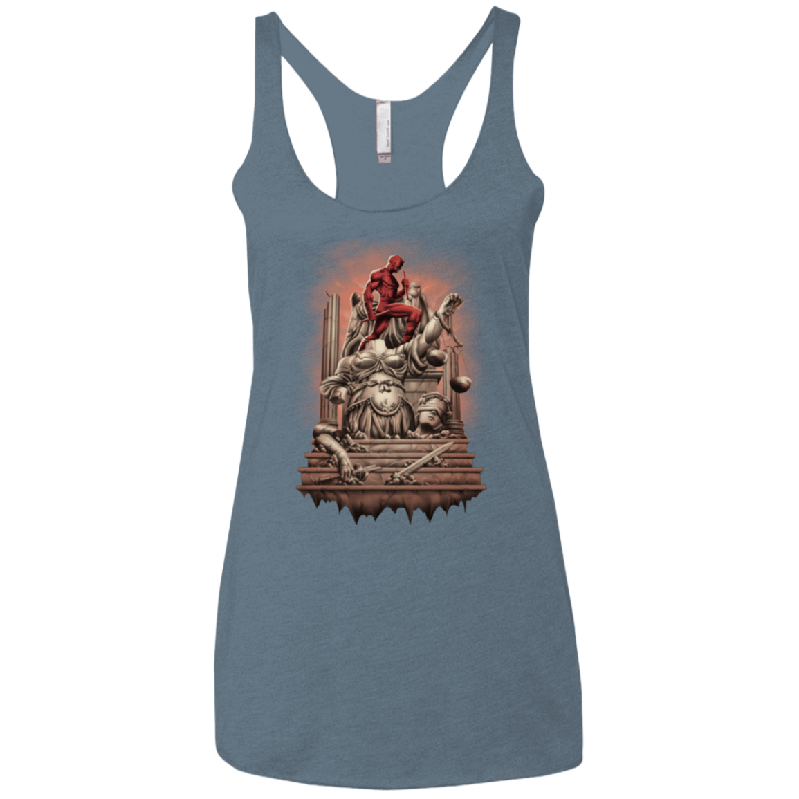 T-Shirts Indigo / X-Small Fiat Justitia Ruat Caelum Women's Triblend Racerback Tank