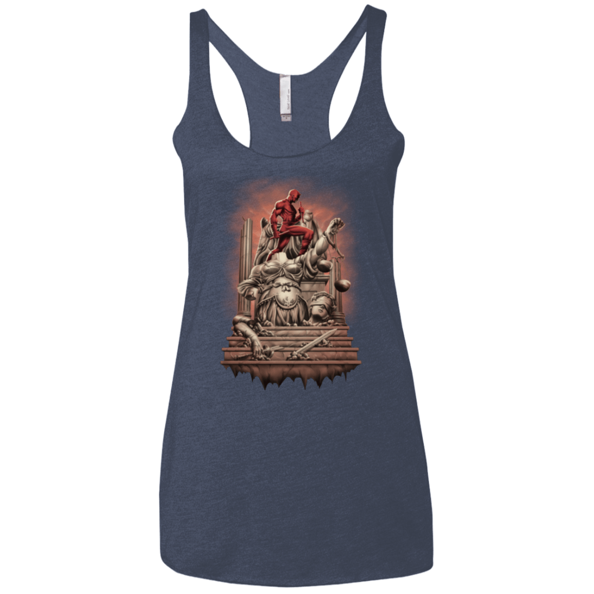 T-Shirts Vintage Navy / X-Small Fiat Justitia Ruat Caelum Women's Triblend Racerback Tank