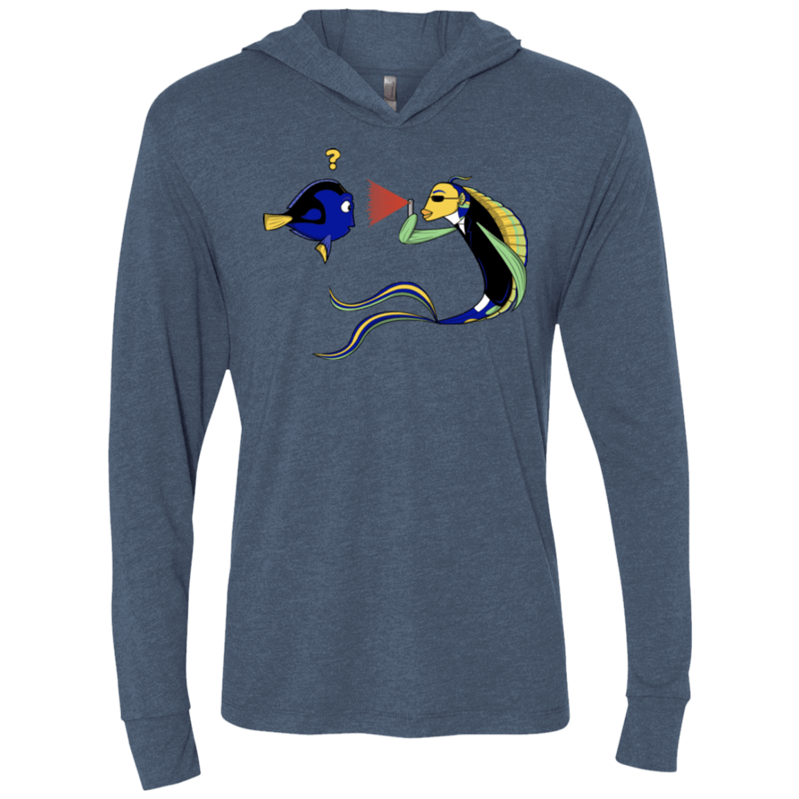 T-Shirts Indigo / X-Small FIB Triblend Long Sleeve Hoodie Tee