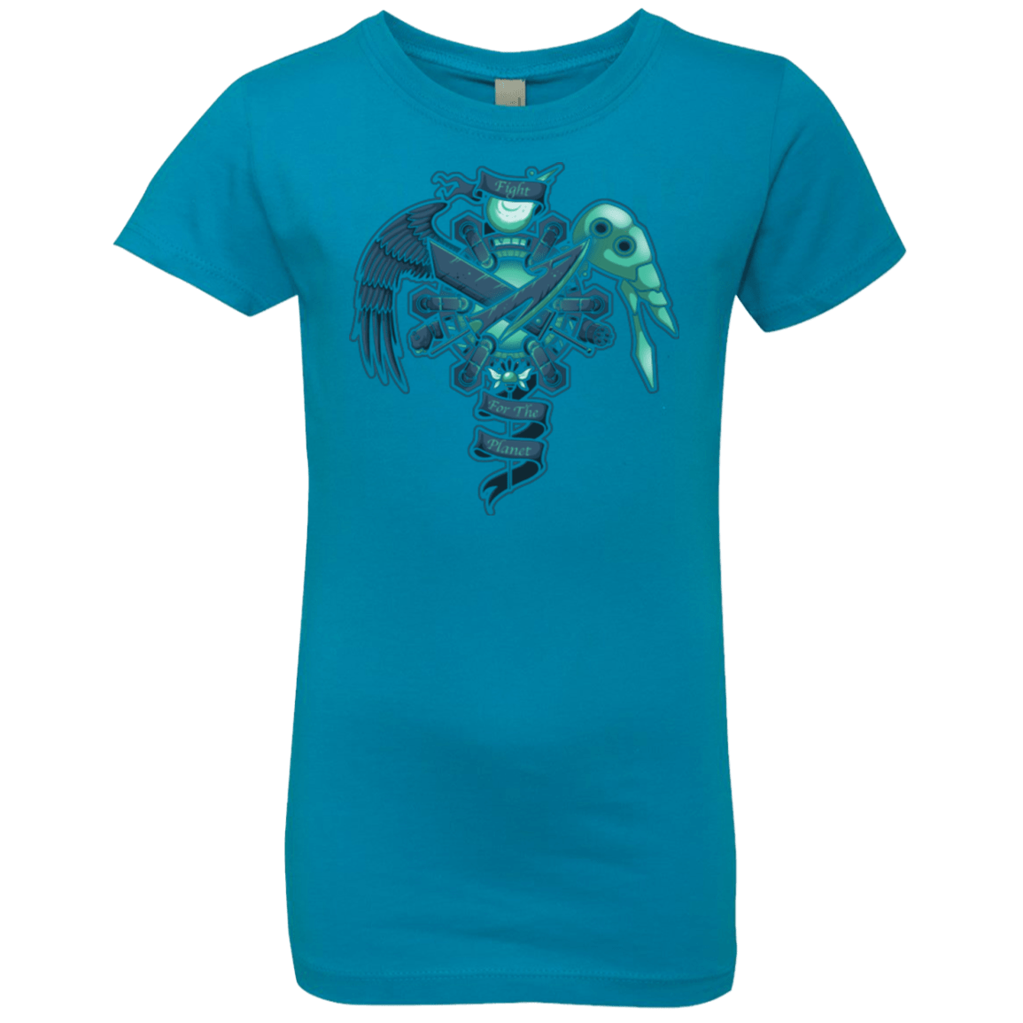 T-Shirts Turquoise / YXS FIGHT FOR THE PLANET Girls Premium T-Shirt