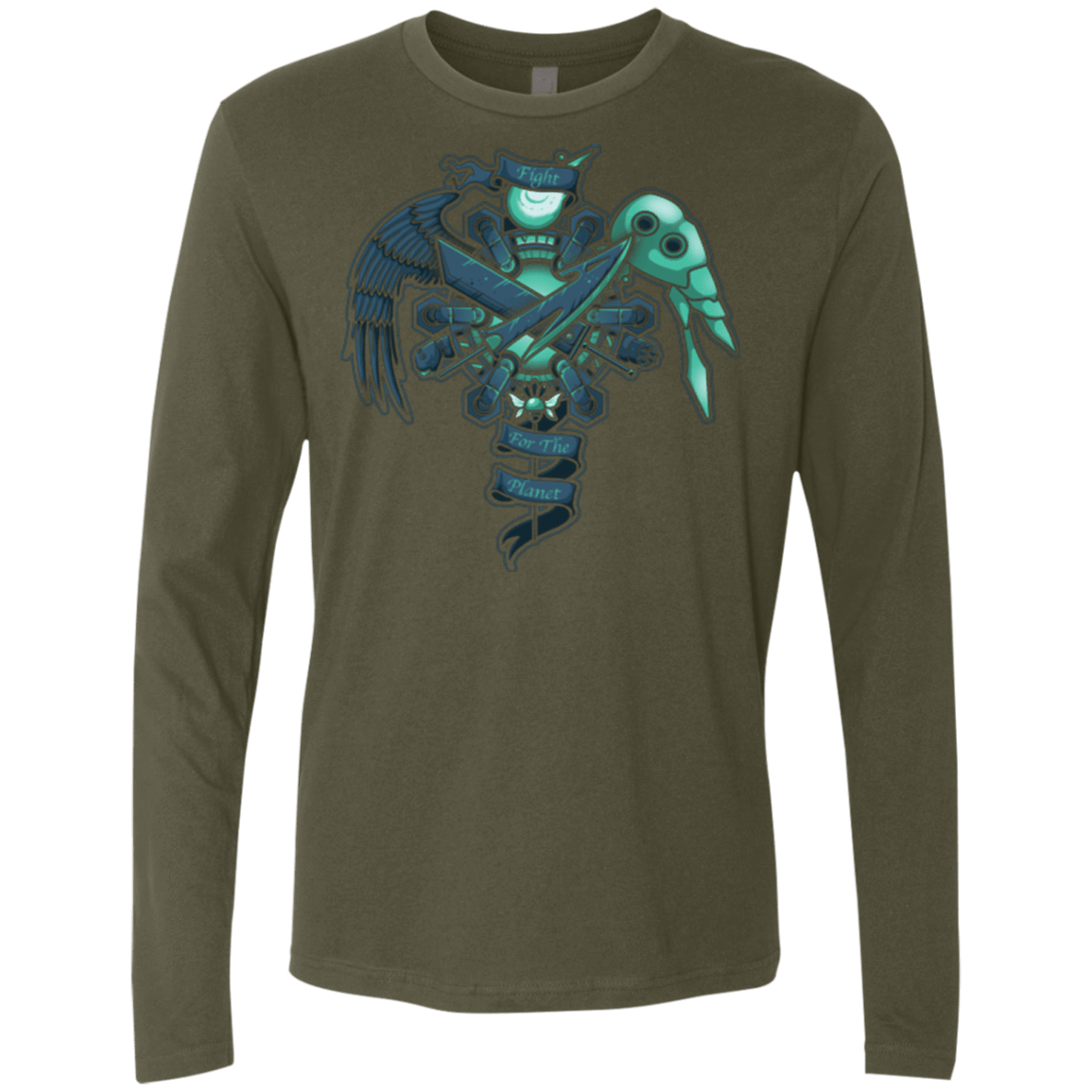T-Shirts Military Green / Small FIGHT FOR THE PLANET Men's Premium Long Sleeve