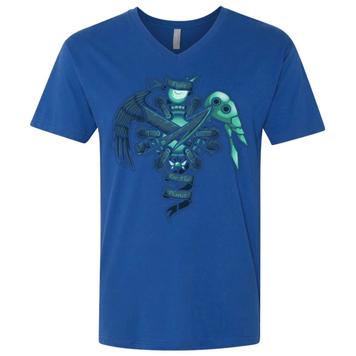 T-Shirts Royal / X-Small FIGHT FOR THE PLANET Men's Premium V-Neck