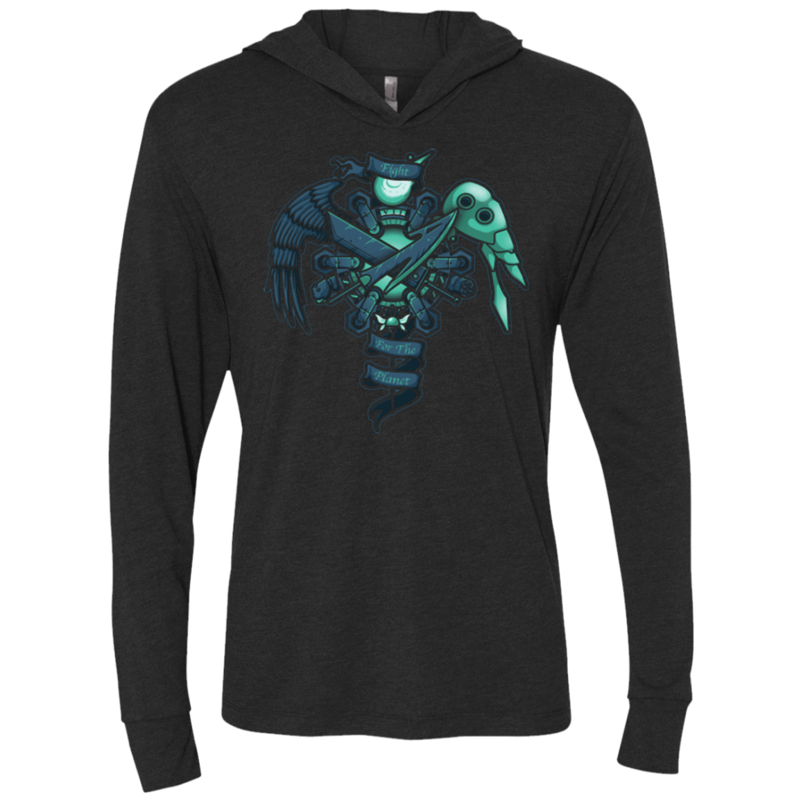 T-Shirts Vintage Black / X-Small FIGHT FOR THE PLANET Triblend Long Sleeve Hoodie Tee