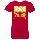 T-Shirts Red / YXS Fight Like A Girl Girls Premium T-Shirt