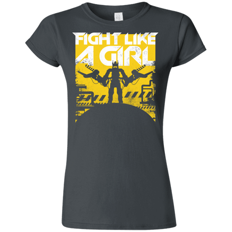 T-Shirts Charcoal / S Fight Like A Girl Junior Slimmer-Fit T-Shirt