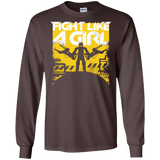 T-Shirts Dark Chocolate / S Fight Like A Girl Men's Long Sleeve T-Shirt