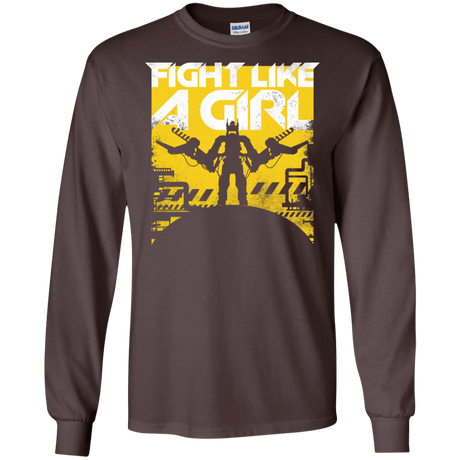 T-Shirts Dark Chocolate / S Fight Like A Girl Men's Long Sleeve T-Shirt