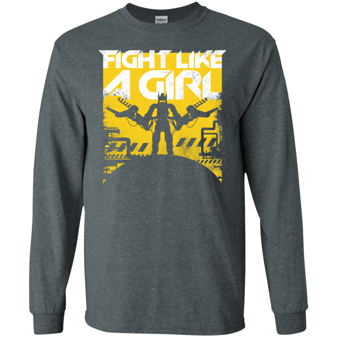 T-Shirts Dark Heather / S Fight Like A Girl Men's Long Sleeve T-Shirt