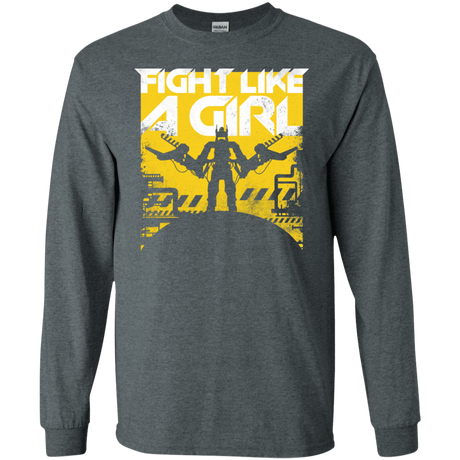 T-Shirts Dark Heather / S Fight Like A Girl Men's Long Sleeve T-Shirt