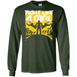 T-Shirts Forest Green / S Fight Like A Girl Men's Long Sleeve T-Shirt