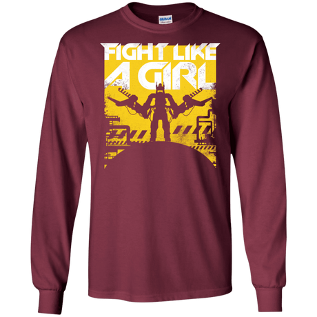 T-Shirts Maroon / S Fight Like A Girl Men's Long Sleeve T-Shirt