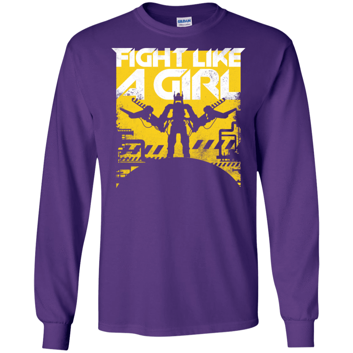 T-Shirts Purple / S Fight Like A Girl Men's Long Sleeve T-Shirt