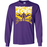 T-Shirts Purple / S Fight Like A Girl Men's Long Sleeve T-Shirt