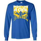 T-Shirts Royal / S Fight Like A Girl Men's Long Sleeve T-Shirt