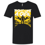 T-Shirts Black / X-Small Fight Like A Girl Men's Premium V-Neck