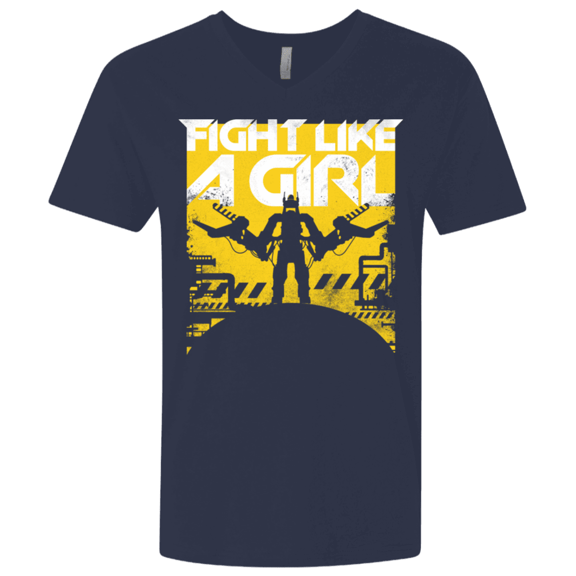 T-Shirts Midnight Navy / X-Small Fight Like A Girl Men's Premium V-Neck