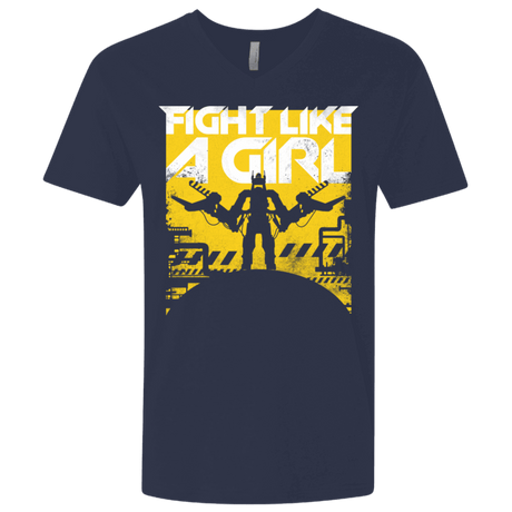 T-Shirts Midnight Navy / X-Small Fight Like A Girl Men's Premium V-Neck