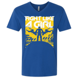 T-Shirts Royal / X-Small Fight Like A Girl Men's Premium V-Neck