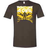 T-Shirts Dark Chocolate / S Fight Like A Girl Men's Semi-Fitted Softstyle