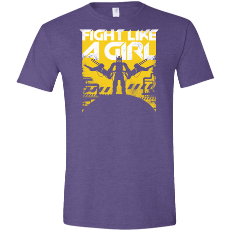 T-Shirts Heather Purple / S Fight Like A Girl Men's Semi-Fitted Softstyle
