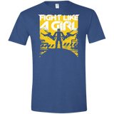 T-Shirts Heather Royal / X-Small Fight Like A Girl Men's Semi-Fitted Softstyle