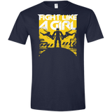 T-Shirts Navy / X-Small Fight Like A Girl Men's Semi-Fitted Softstyle