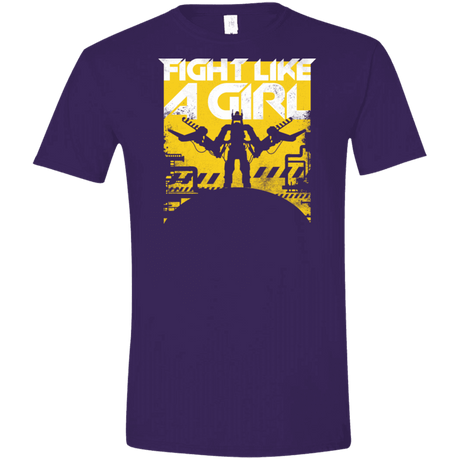 T-Shirts Purple / S Fight Like A Girl Men's Semi-Fitted Softstyle