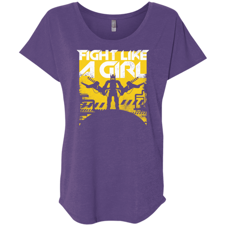 T-Shirts Purple Rush / X-Small Fight Like A Girl Triblend Dolman Sleeve