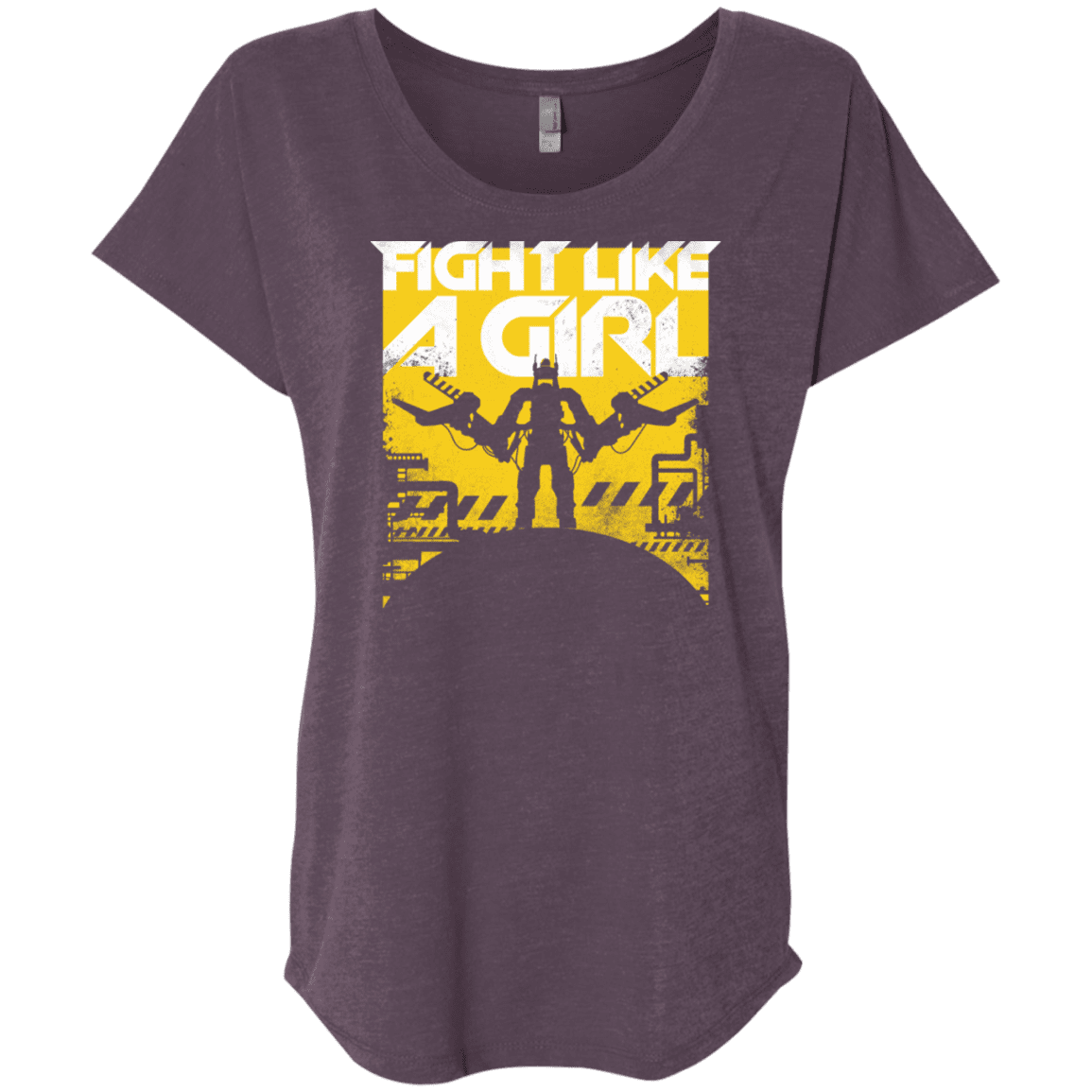 T-Shirts Vintage Purple / X-Small Fight Like A Girl Triblend Dolman Sleeve