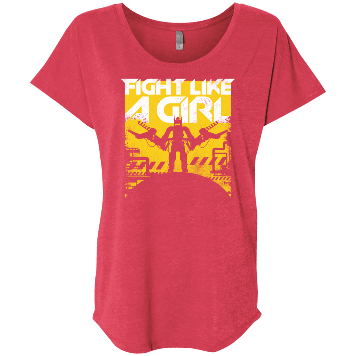 T-Shirts Vintage Red / X-Small Fight Like A Girl Triblend Dolman Sleeve