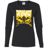 T-Shirts Black / S Fight Like A Girl Women's Long Sleeve T-Shirt