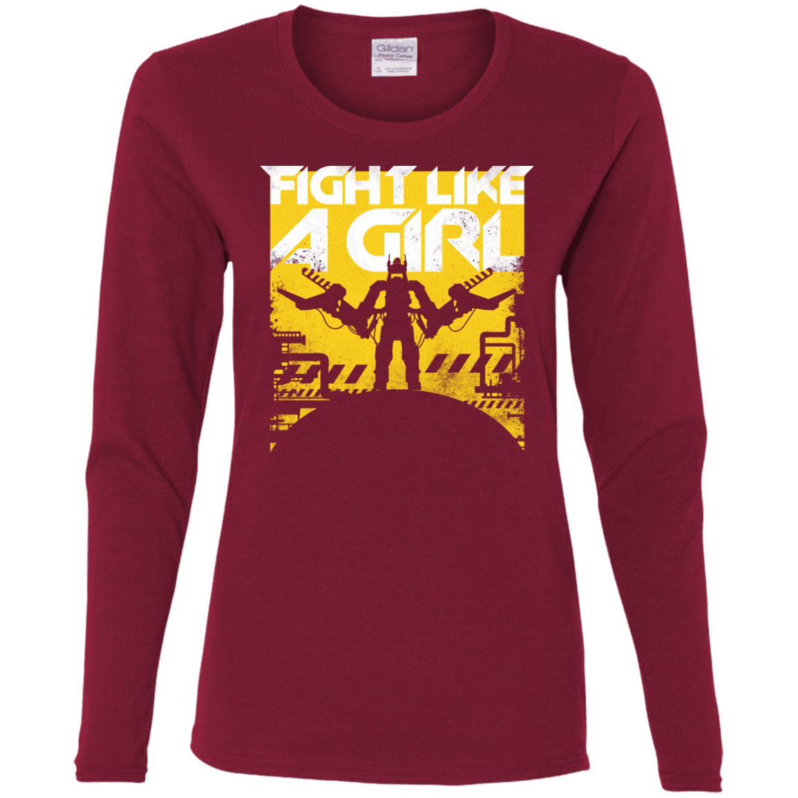 T-Shirts Cardinal / S Fight Like A Girl Women's Long Sleeve T-Shirt