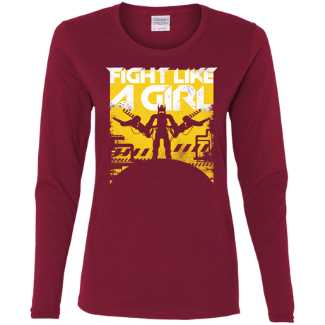 T-Shirts Cardinal / S Fight Like A Girl Women's Long Sleeve T-Shirt