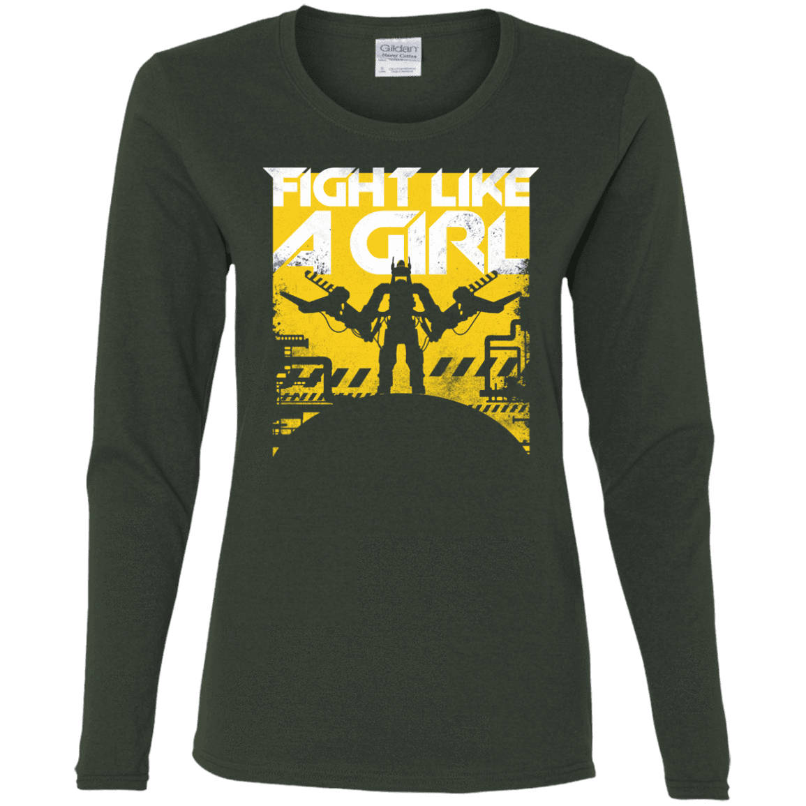 T-Shirts Forest / S Fight Like A Girl Women's Long Sleeve T-Shirt