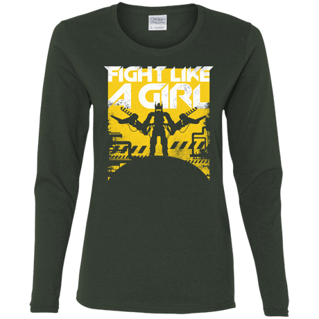 T-Shirts Forest / S Fight Like A Girl Women's Long Sleeve T-Shirt