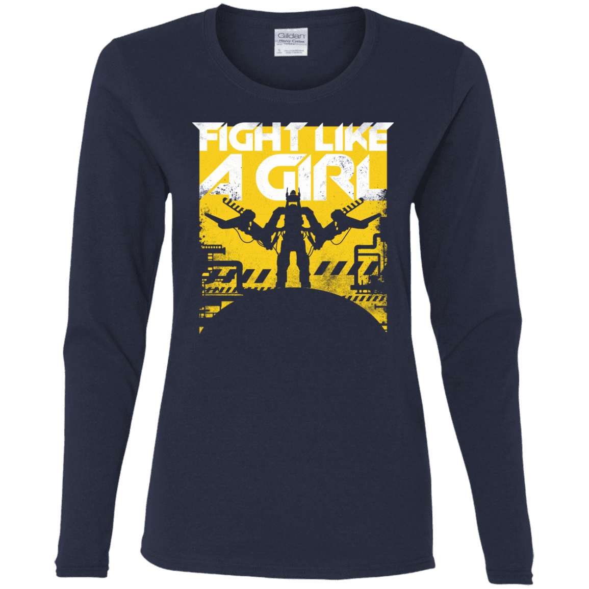 T-Shirts Navy / S Fight Like A Girl Women's Long Sleeve T-Shirt