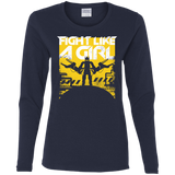 T-Shirts Navy / S Fight Like A Girl Women's Long Sleeve T-Shirt