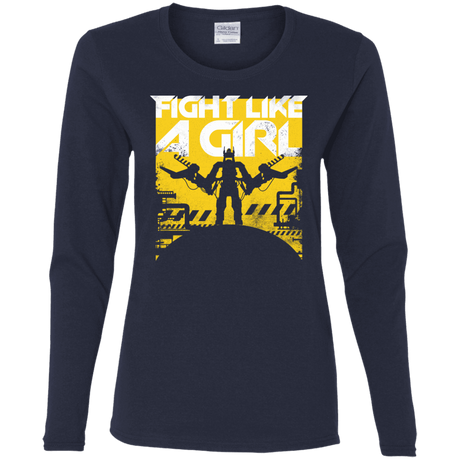 T-Shirts Navy / S Fight Like A Girl Women's Long Sleeve T-Shirt