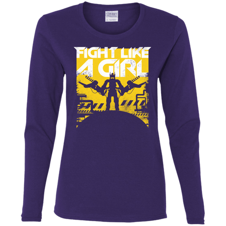 T-Shirts Purple / S Fight Like A Girl Women's Long Sleeve T-Shirt