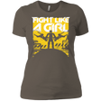 T-Shirts Warm Grey / X-Small Fight Like A Girl Women's Premium T-Shirt