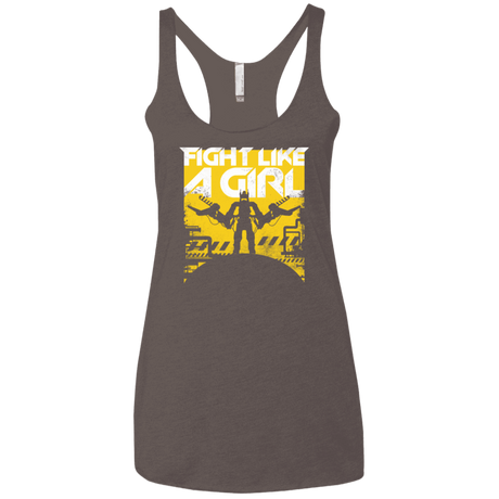 T-Shirts Macchiato / X-Small Fight Like A Girl Women's Triblend Racerback Tank
