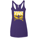 T-Shirts Purple Rush / X-Small Fight Like A Girl Women's Triblend Racerback Tank