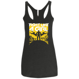 T-Shirts Vintage Black / X-Small Fight Like A Girl Women's Triblend Racerback Tank