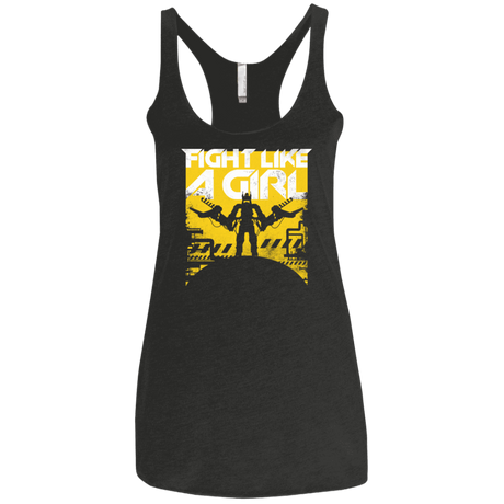 T-Shirts Vintage Black / X-Small Fight Like A Girl Women's Triblend Racerback Tank