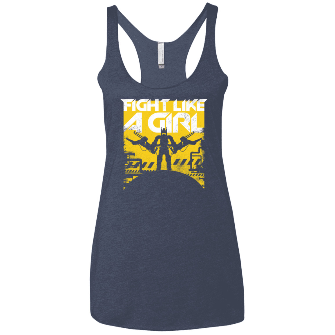 T-Shirts Vintage Navy / X-Small Fight Like A Girl Women's Triblend Racerback Tank