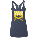 T-Shirts Vintage Navy / X-Small Fight Like A Girl Women's Triblend Racerback Tank