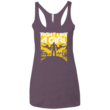 T-Shirts Vintage Purple / X-Small Fight Like A Girl Women's Triblend Racerback Tank