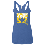 T-Shirts Vintage Royal / X-Small Fight Like A Girl Women's Triblend Racerback Tank